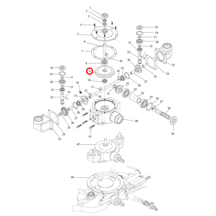 ENGRANE Z-33 CORONA ABONADORA DOBLE DISCO