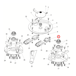 TOBERA SIMPLE DERECHA ABONADORA DOBLE DISCO 2