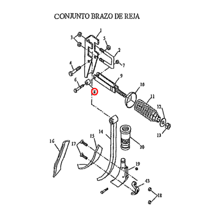 CASQUILLO 10,5 x 20 x 21 SEMBRADORA