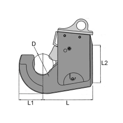 GANCHO DE ENGANCHE AUTOMÁTICO PARA SOLDAR CAT. 1 CBM 2