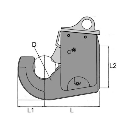 GANCHO DE ENGANCHE AUTOMÁTICO PARA SOLDAR CATEGORÍA 2 CBM