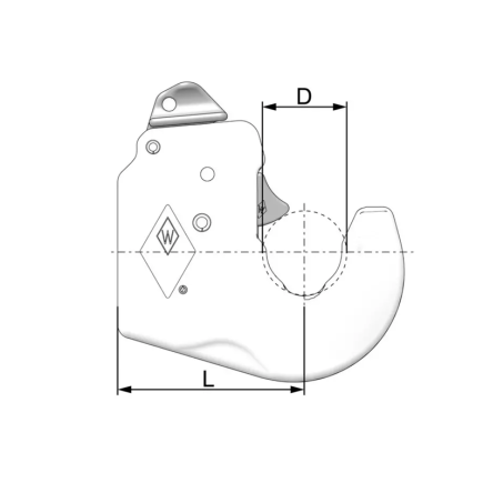GANCHO DE ENGANCHE AUTOMÁTICO PARA SOLDAR CATEGORÍA 1 WALTERSCHEID