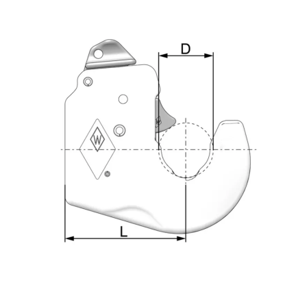 GANCHO DE ENGANCHE AUTOMÁTICO PARA SOLDAR CATEGORÍA 2H WALTERSCHEID
