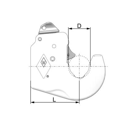 GANCHO DE ENGANCHE AUTOMÁTICO PARA SOLDAR CATEGORÍA 3L WALTERSCHEID