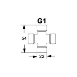 CRUCETA 22 X 54 G1 NUDO SIMPLE BONDIOLI & PAVESI 2