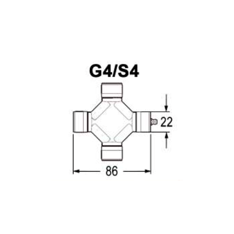 CRUCETA 22 X 86 G4R NUDO HOMOCINETICO BONDIOLI...