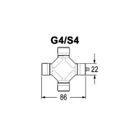 CRUCETA 22 X 86 G4R NUDO HOMOCINETICO BONDIOLI & PAVESI