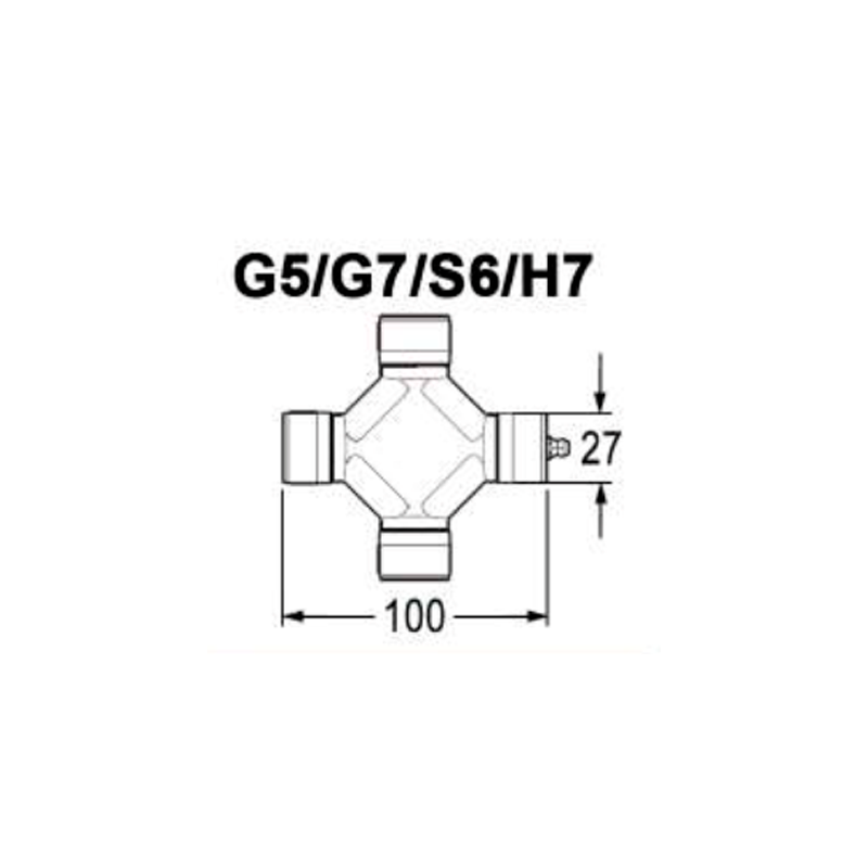 CRUCETA 27 X 100 G5R-G7R NUDO HOMOCINETICO...