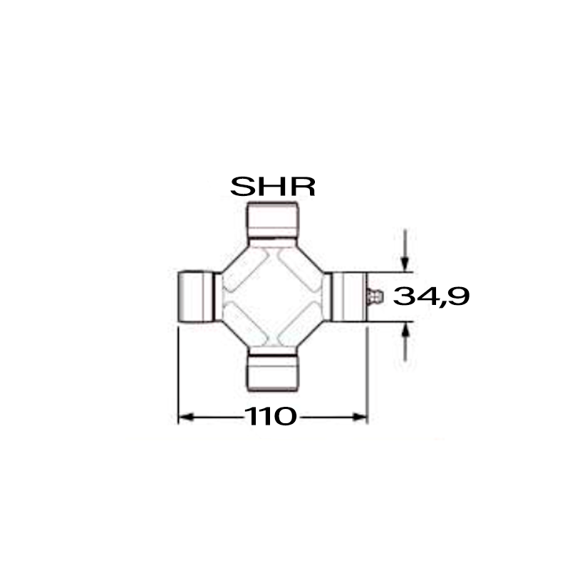 CRUCETA 34,9 X 110 SHR NUDO HOMOCINETICO...