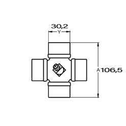 CRUCETA 30,2 X 106,5 107A VS. L.M. NUDO SIMPLE ANTIGUAS... 2