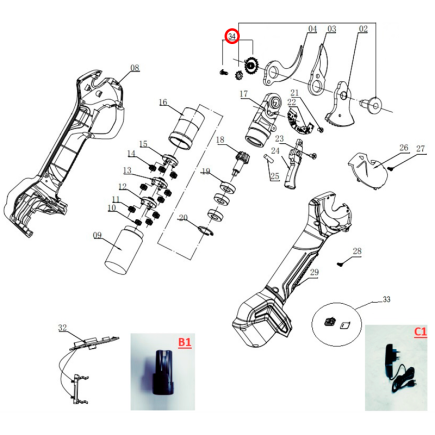KIT TORNILLO CUCHILLA DE TIJERA GY 2802PS GOOD YEAR
