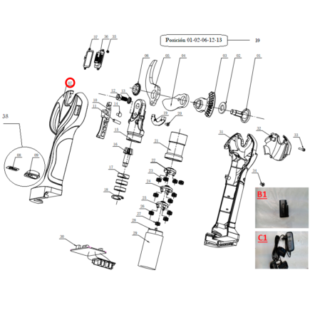 CARCASA IZQUIERDA DE TIJERA GY 3202PS GOOD YEAR