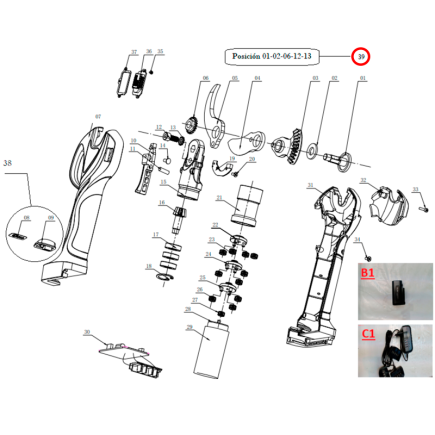 KIT TORNILLO CUCHILLA DE TIJERA GY 3202PS GOOD YEAR