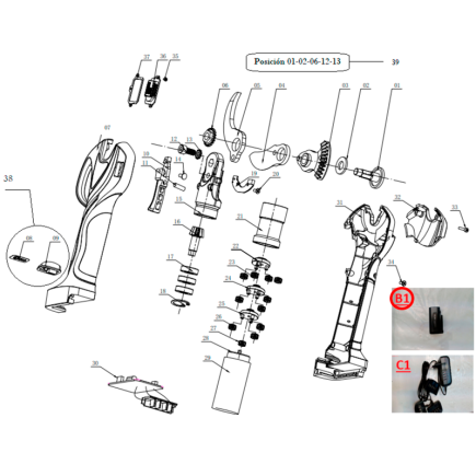 BATERIA 2,5 AH 16,8 V CUADRADA DE TIJERA GY 3202PS GOOD YEAR