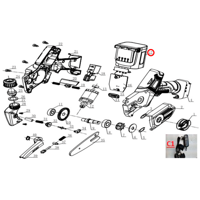 BATERIA 4,0 AH 16,8V CUADRADA DE SIERRA DE MANO...