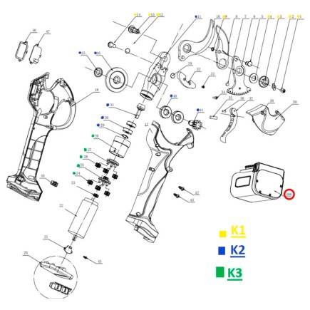 BATERIA 2,5 AH 21V (CUADRADA) DE TIJERA GY 4002PS GOOD YEAR