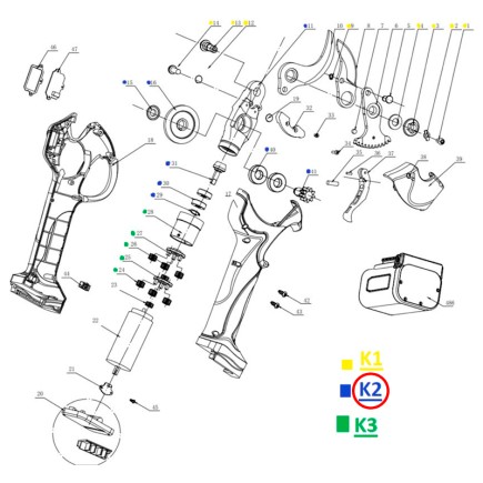 SOPORTE CUCHILLA CON PIÑON DE TIJERA GY 4002PS GOOD YEAR