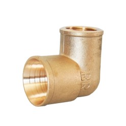 Codo Mixto Laton Estriado - Rosca Hembra 3/4