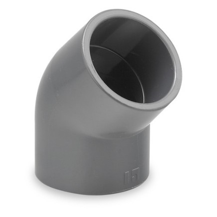 Codo PVC 45 Hembra - Hembra