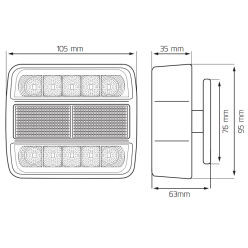 KIT SEÑALIZACION MAGNETICO LED 7.5M-2.5M 7 POLOS 2