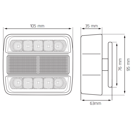 KIT SEÑALIZACION MAGNETICO LED 7.5M-2.5M 7 POLOS