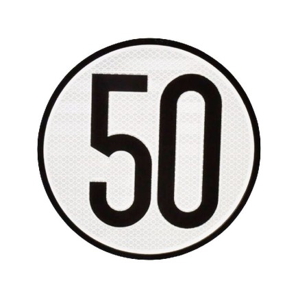 Señal de limitacion de velocidad 50 km/h