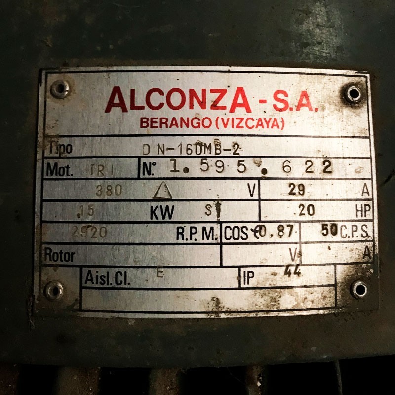 MOTOR ALCONZA BERANGO VIZCAYA 20 CV