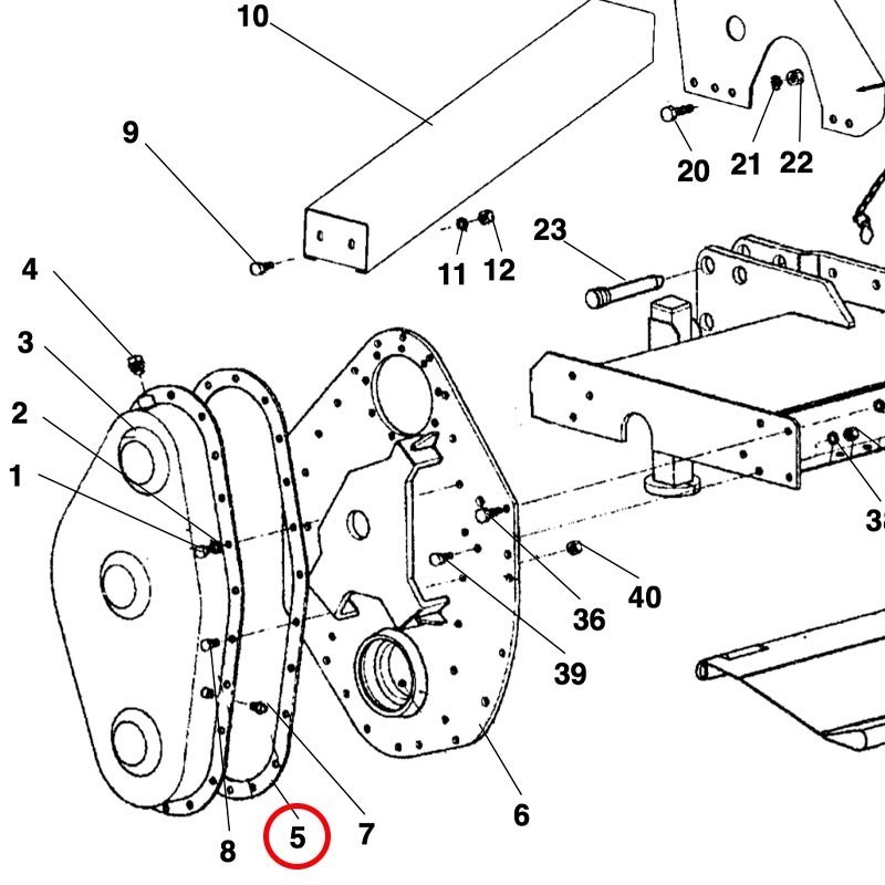Junta Tapa Lateral Rotavator HOWARD HR 40/42 -...