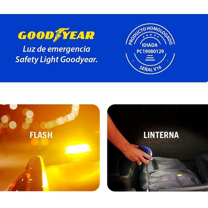 LUZ EMERGENCIA SAFETY LIGHT GY01SL GOODYEAR
